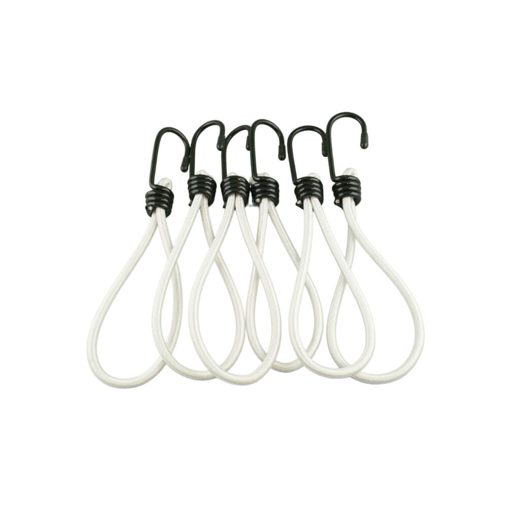 สายรัดยางยืดแบบห่วง ECSAI ตะขอเหล็ก ขนาด 6 มม. ยาว 30 ซม. สีขาว (แพ็ค 6 ชิ้น)_8